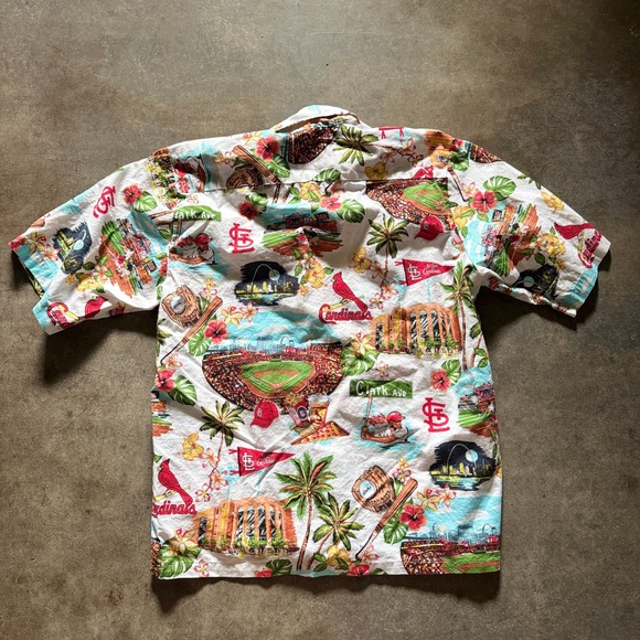 Reyn Spooner St. Louis Cardinals MLB Hawaiian Shirt Mens M Aloha Baseball - Picture 2 of 10